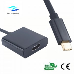 Kovové pouzdro s převodníkem USB typu c na HDMI Kód: FEF-USBIC-006