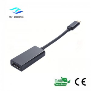 USB TYPE-C na samice převodníku Displayport Kovové pouzdro Kód: FEF-USBIC-004